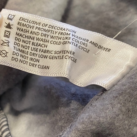 NWT Tie Dye Cropped Hoodie Sweatshirt - Indigo - Picture 9 of 10